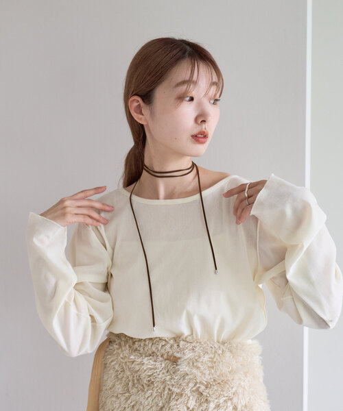 Kastane（カスタネ）の「*【fiw.】スエードチョーカー（チョーカー・レディース・ブラウン/ブラック・FREE）」の13枚目の写真