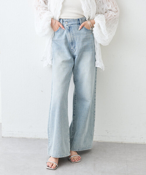 mystic(ミスティック)の「【4色3サイズ展開 /新色ブルー登場! 】フレアデニム(デニムパンツ・レディース・ブルー/ブラウン/ネイビー/ベージュ/イエロー/ブルー系その他2・2/1/0)」の20枚目の写真