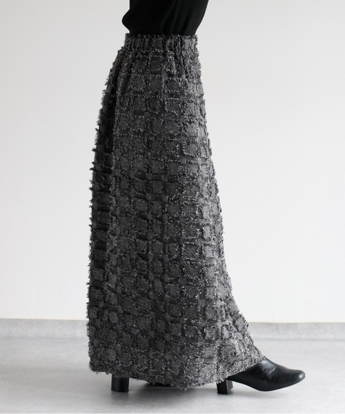 cepo（セポ）の「ジャガードフリンジチェック ナローフレアースカート（スカート・レディース・オレンジ系その他/ブラック系その他/パープル系その他・M）」の20枚目の写真