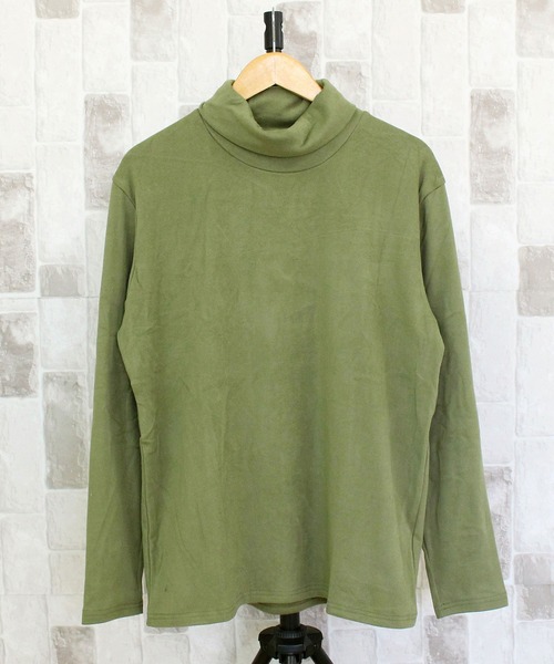 TopIsm（トップイズム）の「WARM WEAR ストレッチ入りタートルネックカットソー（Tシャツ/カットソー・メンズ・ホワイト/ブラック/チャコールグレー/ネイビー/カーキ・LL/L/M）」の4枚目の写真