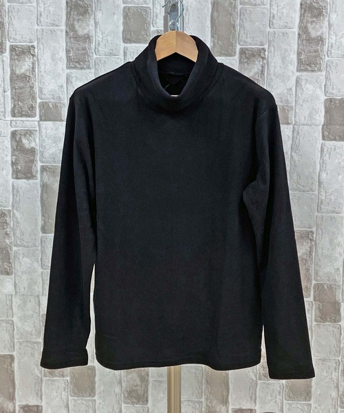 TopIsm（トップイズム）の「WARM WEAR ストレッチ入りタートルネックカットソー（Tシャツ/カットソー・メンズ・ホワイト/ブラック/チャコールグレー/ネイビー/カーキ・LL/L/M）」の3枚目の写真