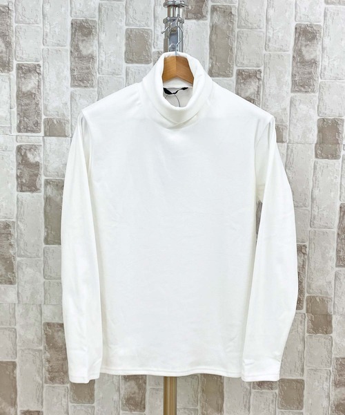TopIsm（トップイズム）の「WARM WEAR ストレッチ入りタートルネックカットソー（Tシャツ/カットソー・メンズ・ホワイト/ブラック/チャコールグレー/ネイビー/カーキ・LL/L/M）」の9枚目の写真