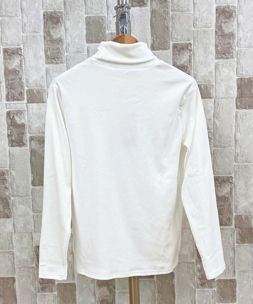 TopIsm（トップイズム）の「WARM WEAR ストレッチ入りタートルネックカットソー（Tシャツ/カットソー・メンズ・ホワイト/ブラック/チャコールグレー/ネイビー/カーキ・LL/L/M）」の10枚目の写真