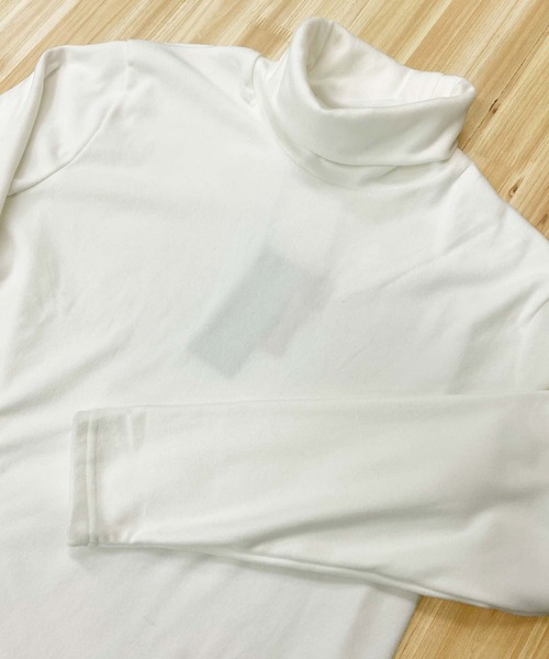 TopIsm（トップイズム）の「WARM WEAR ストレッチ入りタートルネックカットソー（Tシャツ/カットソー・メンズ・ホワイト/ブラック/チャコールグレー/ネイビー/カーキ・LL/L/M）」の11枚目の写真