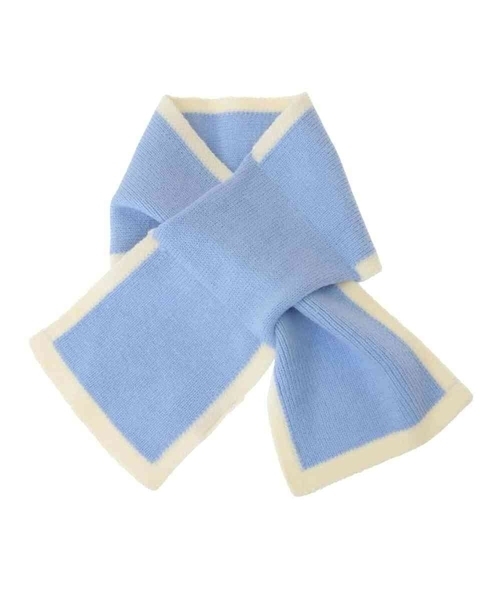 a.v.v（アーヴェヴェ）の「[KIDS]リボンデザインもこもこマフラー（ストール/ショール・キッズ・アイボリー/ダークインディゴブルー・120）」の15枚目の写真