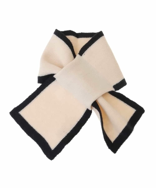 a.v.v（アーヴェヴェ）の「[KIDS]リボンデザインもこもこマフラー（ストール/ショール・キッズ・アイボリー/ダークインディゴブルー・120）」の16枚目の写真