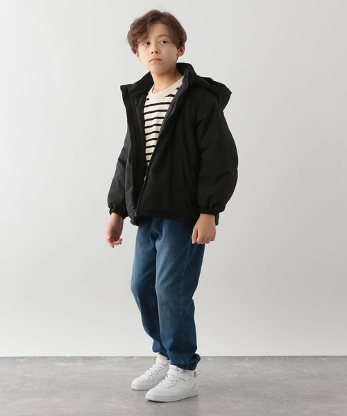 GLOBAL WORK Smile Seed Store（グローバルワーク スマイルシードストア）の「中綿フードブルゾン/キッズ/145460（ブルゾン・キッズ・ブラック/グリーン/ベージュ・140cm/110cm/150cm/130cm/120cm）」の5枚目の写真