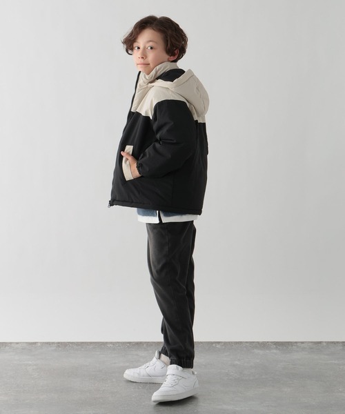 GLOBAL WORK Smile Seed Store（グローバルワーク スマイルシードストア）の「中綿フードブルゾン/キッズ/145460（ブルゾン・キッズ・ブラック/グリーン/ベージュ・140cm/110cm/150cm/130cm/120cm）」の12枚目の写真
