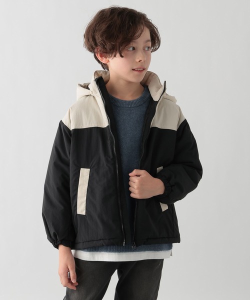 GLOBAL WORK Smile Seed Store（グローバルワーク スマイルシードストア）の「中綿フードブルゾン/キッズ/145460（ブルゾン・キッズ・ブラック/グリーン/ベージュ・140cm/110cm/150cm/130cm/120cm）」の14枚目の写真