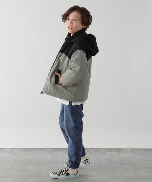GLOBAL WORK Smile Seed Store（グローバルワーク スマイルシードストア）の「中綿フードブルゾン/キッズ/145460（ブルゾン・キッズ・ブラック/グリーン/ベージュ・140cm/110cm/150cm/130cm/120cm）」の21枚目の写真