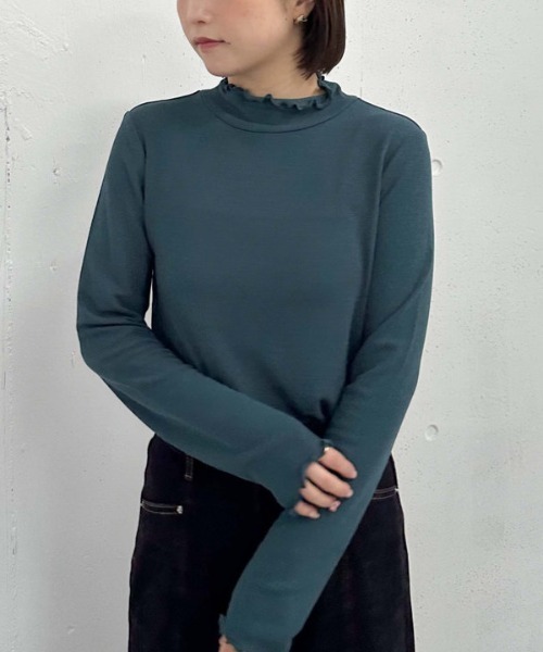 archives(アルシーヴ)の「アウトメローハイネックカットプルオーバー/(Tシャツ/カットソー・レディース・ワインレッド/ダークブルー/オフホワイト/ブラック・MEDIUM)」の6枚目の写真