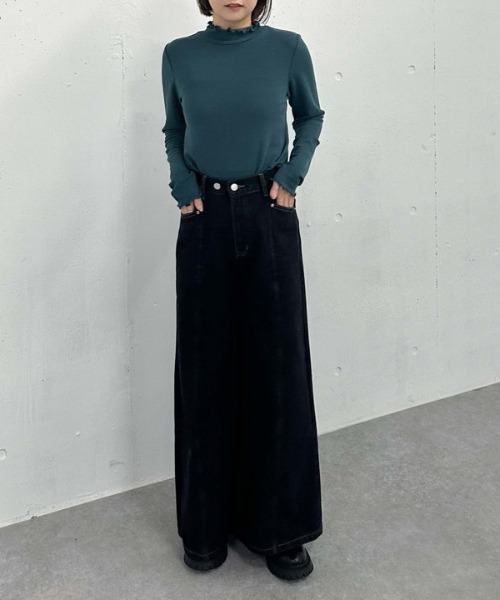 archives(アルシーヴ)の「アウトメローハイネックカットプルオーバー/(Tシャツ/カットソー・レディース・ワインレッド/ダークブルー/オフホワイト/ブラック・MEDIUM)」の8枚目の写真