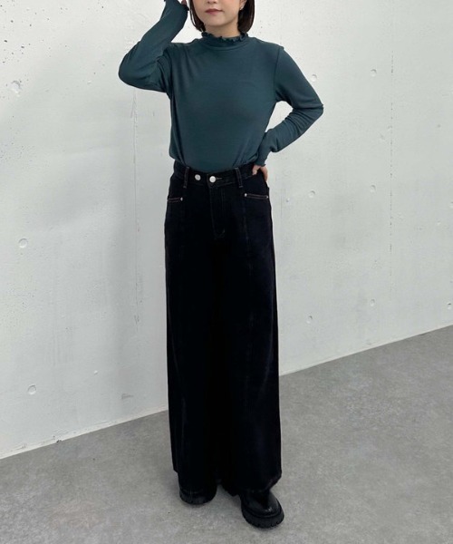 archives(アルシーヴ)の「アウトメローハイネックカットプルオーバー/(Tシャツ/カットソー・レディース・ワインレッド/ダークブルー/オフホワイト/ブラック・MEDIUM)」の9枚目の写真