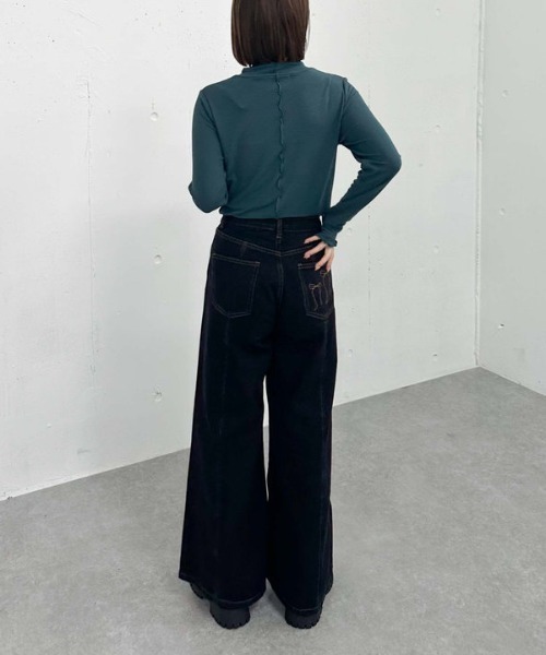archives(アルシーヴ)の「アウトメローハイネックカットプルオーバー/(Tシャツ/カットソー・レディース・ワインレッド/ダークブルー/オフホワイト/ブラック・MEDIUM)」の10枚目の写真