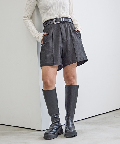 PAGEBOY（ページボーイ）の「<セットアップ対応>ハイウエストショートパンツ（その他パンツ・レディース・ブラック/グレー/オートミール・FREE）」の13枚目の写真