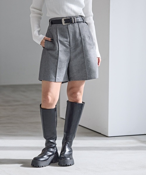 PAGEBOY（ページボーイ）の「<セットアップ対応>ハイウエストショートパンツ（その他パンツ・レディース・ブラック/グレー/オートミール・FREE）」の18枚目の写真