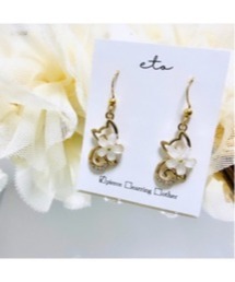 【eto】キャット フラワー ピアス(MA)