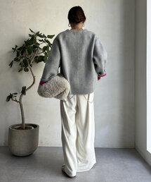 DouDou（ドゥドゥ）の「【WEB限定】ダブルフェイスニット