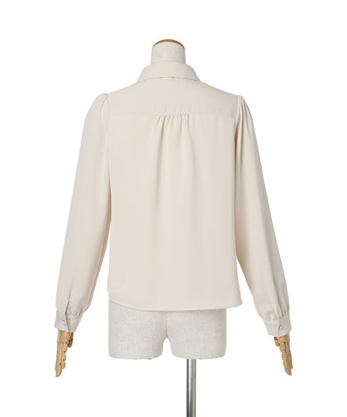 F i.n.t（フィント）の「リボンタイ付きロゴ刺繍衿長袖ブラウス/fint フィント（シャツ/ブラウス・レディース・オフホワイト/ライトベージュ・FREE）」の14枚目の写真