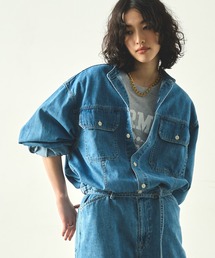 kha:ki（カーキ）の「「KHA:KI / カーキ」 サイドスリットデニムジャケット SIDE SLIT DENIM JACKET（デニムジャケット・レディース）」