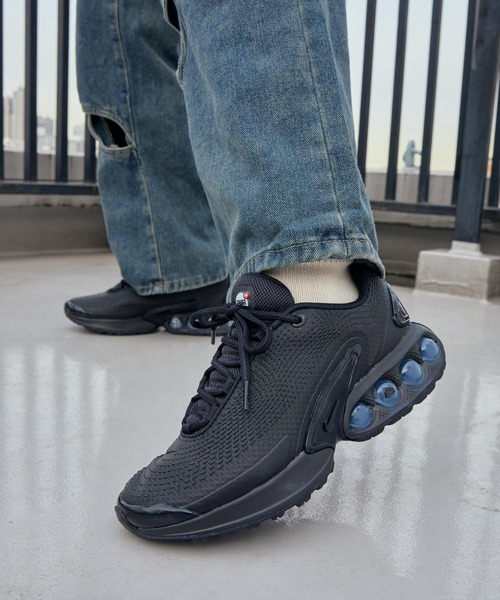 【着用1回】NIKE AIR MAX DN BLACK 厚底 スニーカー 29 NIKE AIR MAX DN BLACK/BLACK-BLACK-MTLC DARK GREY（ナイキ エア