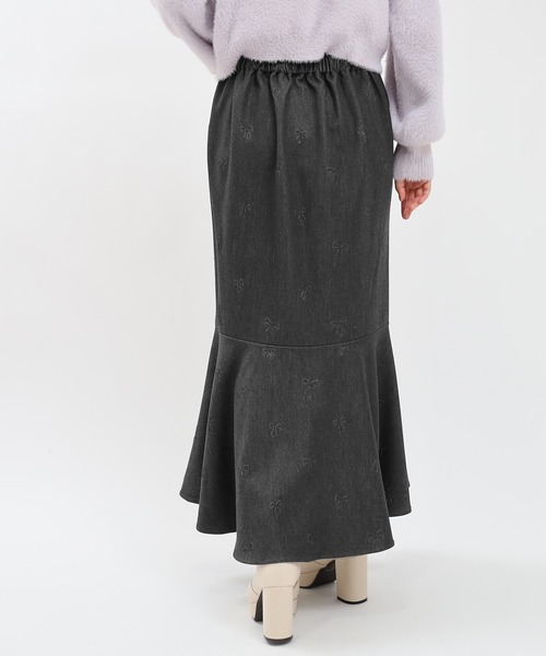 デニムライクリボン柄マーメイドスカート（スカート）｜ASTORIA ODIER（アストリアオディール）