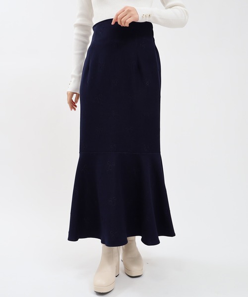 デニムライクリボン柄マーメイドスカート（スカート）｜ASTORIA ODIER（アストリアオディール）