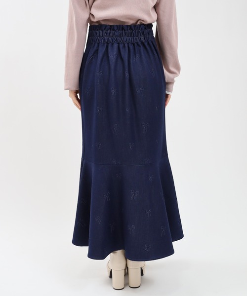 デニムライクリボン柄マーメイドスカート（スカート）｜ASTORIA ODIER（アストリアオディール）