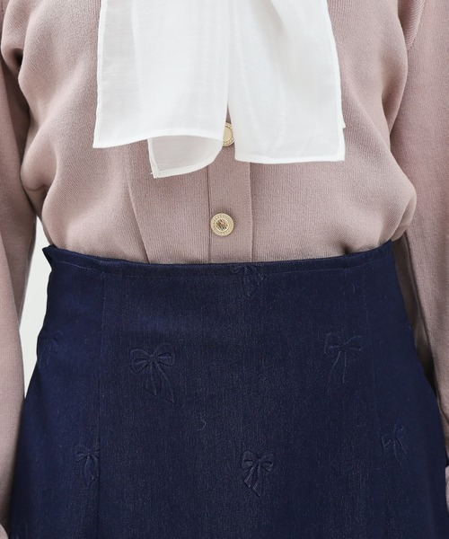 デニムライクリボン柄マーメイドスカート（スカート）｜ASTORIA ODIER（アストリアオディール）