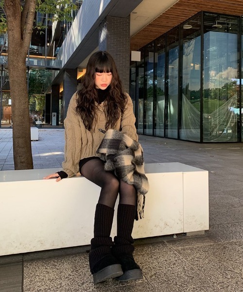 anyonemore（エニワンモア）の「ウエストゴムリブニットショートパンツ（その他パンツ・レディース・ブラック・FREE）」の7枚目の写真