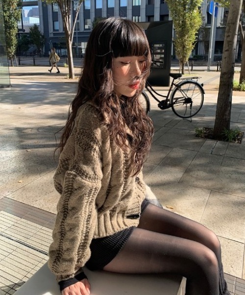 anyonemore（エニワンモア）の「ウエストゴムリブニットショートパンツ（その他パンツ・レディース・ブラック・FREE）」の4枚目の写真