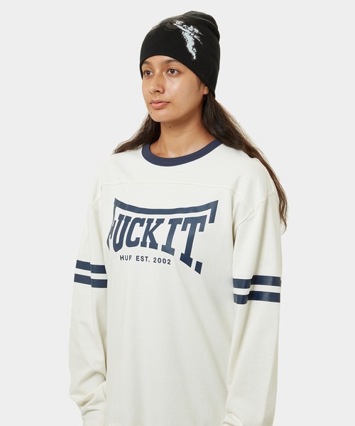 HUF(ハフ)の「SONG JACQUARD BEANIE / HUF ジャカード シングル ビーニー(ニットキャップ/ビーニー・メンズ・ブラック/オフホワイト・ONE SIZE)」の6枚目の写真