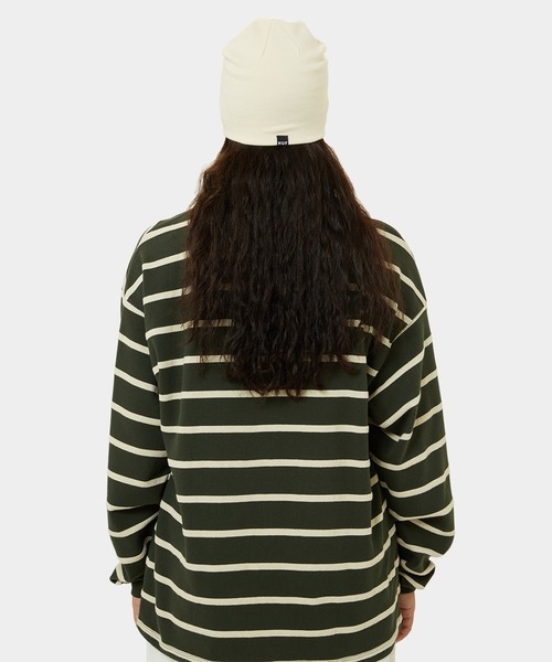 HUF(ハフ)の「SONG JACQUARD BEANIE / HUF ジャカード シングル ビーニー(ニットキャップ/ビーニー・メンズ・ブラック/オフホワイト・ONE SIZE)」の7枚目の写真