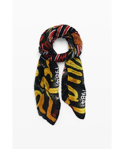 Desigual(デシグアル)の「REPRISE FELINERECTANGULAR 長方形スカーフ(ストール/ショール・レディース・ブラック・FREE)」の4枚目の写真