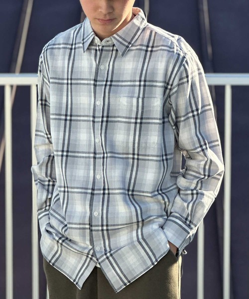 NAVY(ネイビー)の「【NAVY】チェックシャツ(シャツ/ブラウス・メンズ・ネイビー系/ホワイト系その他/グレー系その他/レッド系その他/ブラック系その他/ブルー系その他/ホワイト/チャコールグレー・M/XL/L)」の6枚目の写真