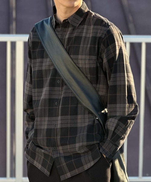 NAVY(ネイビー)の「【NAVY】チェックシャツ(シャツ/ブラウス・メンズ・ネイビー系/ホワイト系その他/グレー系その他/レッド系その他/ブラック系その他/ブルー系その他/ホワイト/チャコールグレー・M/XL/L)」の5枚目の写真