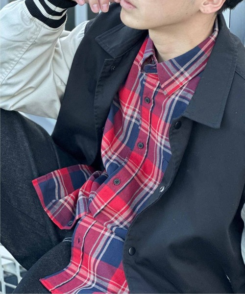 NAVY(ネイビー)の「【NAVY】チェックシャツ(シャツ/ブラウス・メンズ・ネイビー系/ホワイト系その他/グレー系その他/レッド系その他/ブラック系その他/ブルー系その他/ホワイト/チャコールグレー・M/XL/L)」の15枚目の写真