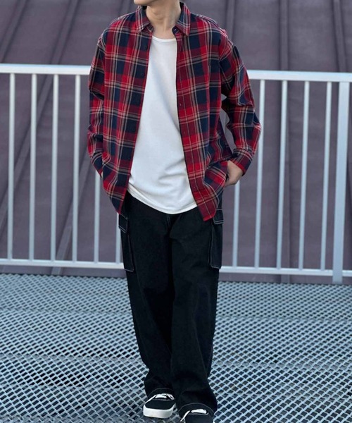 NAVY(ネイビー)の「【NAVY】チェックシャツ(シャツ/ブラウス・メンズ・ネイビー系/ホワイト系その他/グレー系その他/レッド系その他/ブラック系その他/ブルー系その他/ホワイト/チャコールグレー・M/XL/L)」の13枚目の写真