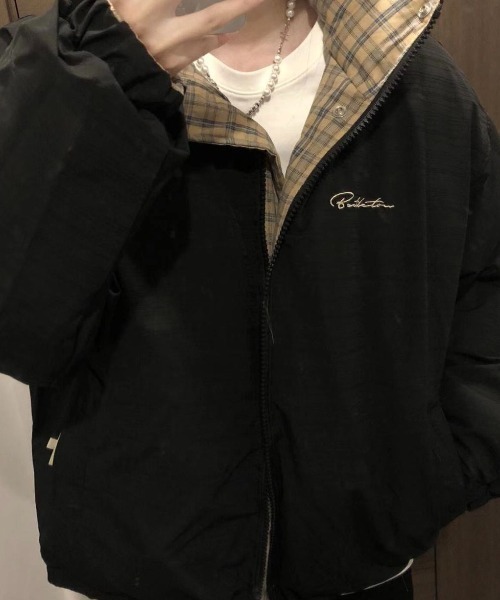 セール】リバーシブルチェック柄中綿ジャケット（その他アウター