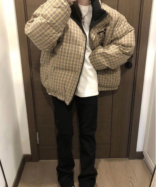 セール】リバーシブルチェック柄中綿ジャケット（その他アウター