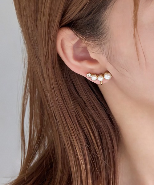 Phoebe(フィービィー)の「【累計販売 5000点突破!】リオデラパールイヤリング(イヤリング・レディース・ホワイト・FREE)」の6枚目の写真