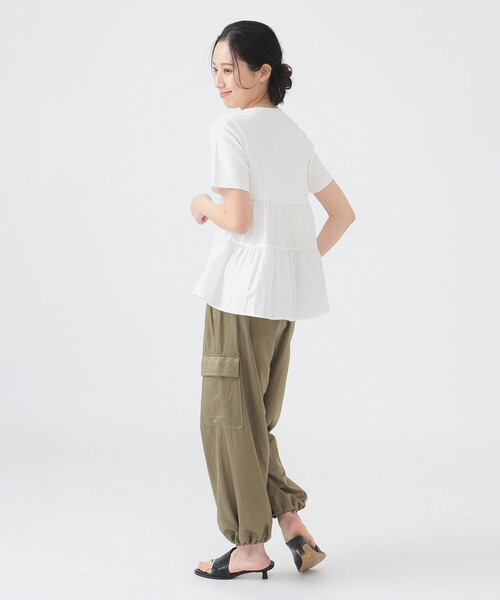 B:MING by BEAMS（ビーミングバイビームス）の「サイド ティアード プルオーバー（Tシャツ/カットソー・レディース・ライトブルー/オフホワイト/ブラック/ピンク・ONE SIZE）」の13枚目の写真