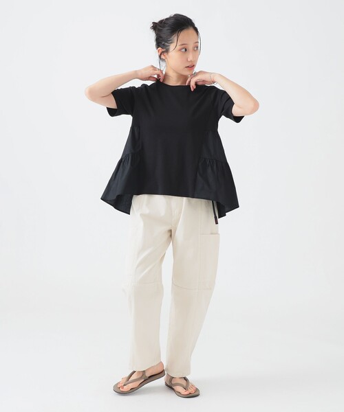 B:MING by BEAMS（ビーミングバイビームス）の「サイド ティアード プルオーバー（Tシャツ/カットソー・レディース・ライトブルー/オフホワイト/ブラック/ピンク・ONE SIZE）」の15枚目の写真