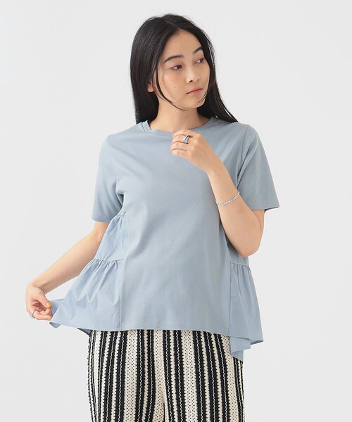 B:MING by BEAMS（ビーミングバイビームス）の「サイド ティアード プルオーバー（Tシャツ/カットソー・レディース・ライトブルー/オフホワイト/ブラック/ピンク・ONE SIZE）」の7枚目の写真