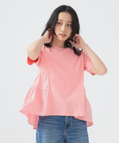 B:MING by BEAMS（ビーミングバイビームス）の「サイド ティアード プルオーバー（Tシャツ/カットソー・レディース・ライトブルー/オフホワイト/ブラック/ピンク・ONE SIZE）」の4枚目の写真