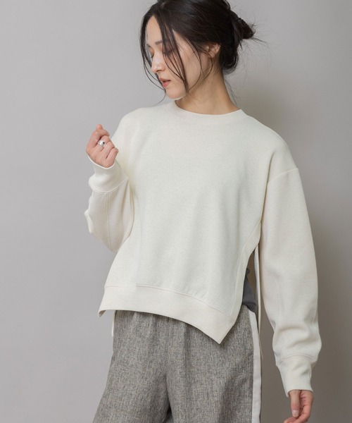 Munich（ミューニック）の「ダブルフェイスジャージプルオーバー（Tシャツ/カットソー・レディース・ブラック/ベージュ/キナリ・FREE）」の2枚目の写真