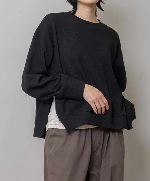 Munich（ミューニック）の「ダブルフェイスジャージプルオーバー（Tシャツ/カットソー・レディース・ブラック/ベージュ/キナリ・FREE）」の3枚目の写真