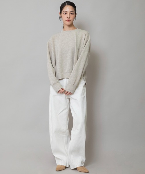 Munich（ミューニック）の「ダブルフェイスジャージプルオーバー（Tシャツ/カットソー・レディース・ブラック/ベージュ/キナリ・FREE）」の4枚目の写真