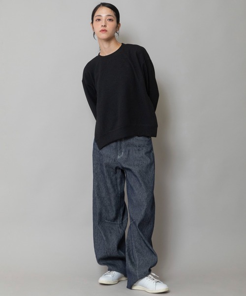 Munich（ミューニック）の「ダブルフェイスジャージプルオーバー（Tシャツ/カットソー・レディース・ブラック/ベージュ/キナリ・FREE）」の13枚目の写真