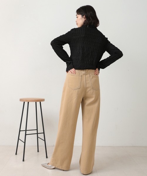 Bou Jeloud(ブージュルード)の「タックワイドパンツ(その他パンツ・レディース・ベージュ/ホワイト/ダークネイビー・38/36)」の13枚目の写真